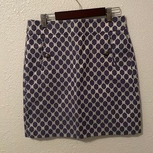 Loft purple hexagon print skirt